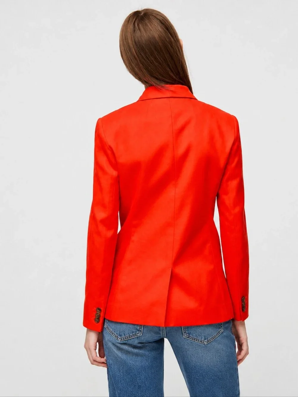 J.Crew Parker Stretch Linen Blazer Red Orange NWT Size 8